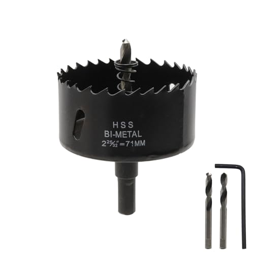 Image of 2-52 /32 inch /71mm Dia Hole Saw Bi-Metal Hole Cutter for Cutting Thin Metal Plastic and Drywall