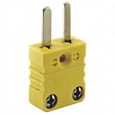 Thermocouple Plug, K, Yellow, Miniature