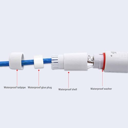 Tapas de cable de red contra la humedad en conectores de exterior 5