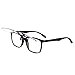 FONHCOO Blue Light Blocking Glasses Clip on for Women & Men - Clips On Your Prescription or Reading Glasses Lightweight Rimless Frameless Anti-Glare, Anti-Fatigue
