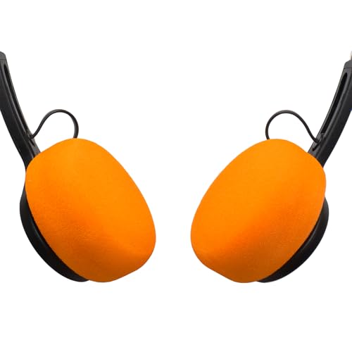 4 Pcs Replacement Earpads Cushion para auriculares JLAB Rewind, Rewind 2, Koss Porta Pro, KPH40, cubierta gruesa de espuma suave color negro y naranja miniatura 4
