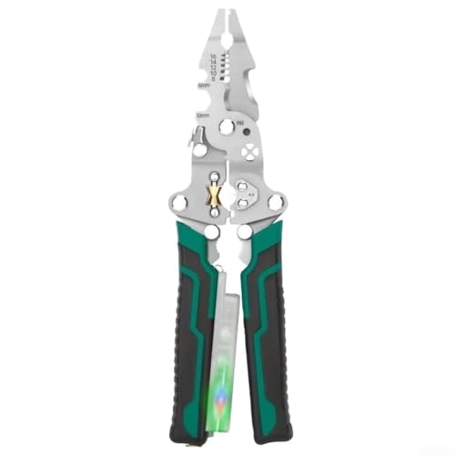 Gdfnmogo Tijeras plegables de la peladura del alambre y alicates eléctricos de la prueba para la manipulación y mantenimiento eficientes del alambre eléctrico