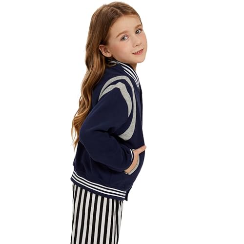 Outofgas Kids Baseball Jackets Boys Girls Fit Varsity Jacket Casual Lightweight Sport Cardigan Bomber Jackets2