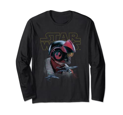 T-shirt Star Wars Poe Dameron X-Wing manches longues en jersey de coton