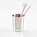 iDesign York Metal Tumbler, Makeup Brush Toothbrush Holder for Bathroom, Countertop, Desk, Dorm, College, and Vanity, 3.25