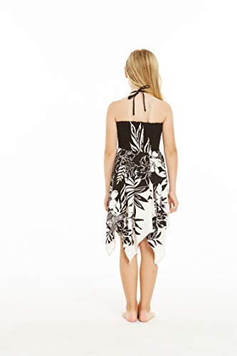 Girl Gypsy Uneven Bottom Hawaiian Luau Dress in Indri2