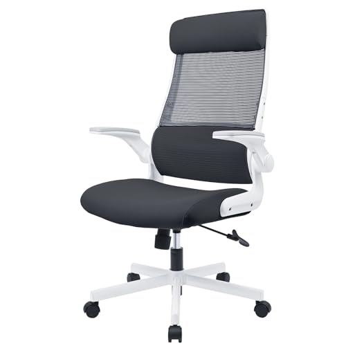 MELOKEA Sedia Ergonomica Ufficio EN1335, Schienale Con Supporto Lombare Auto-adattivo, Poggiatesta Largo, Seduta A Molle, 150kg