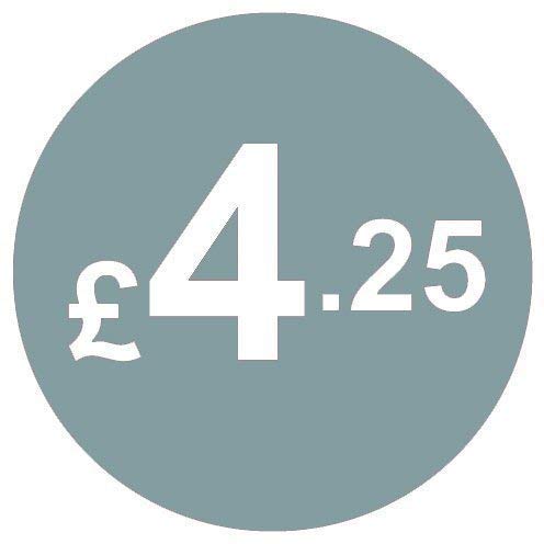 From 99p to £10 - Pack of 200 Silver 20mm Price Stickers/Sticky Labels - 40 Different Prices To Choose From (Silver £4.25)