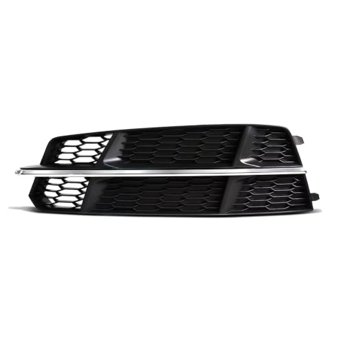 Cadre de phare antibrouillard A6 C7 S-line avec grille hexagonale noire