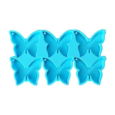 Earring Molds for Epoxy Resin Butterfly Shape Silicone Molds with Hole Resin Charms Casting Mould for Keychain Pendant Necklace Jewelry Making Cover