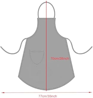 FAIRYGATE Chef Apron for Men Women with Pockets Cotton Canvas Apron for Kitchen Cooking Baking Artist Painting Cross Back Work Aprons for Shop Garden Restaurant Cafe Barista A1731