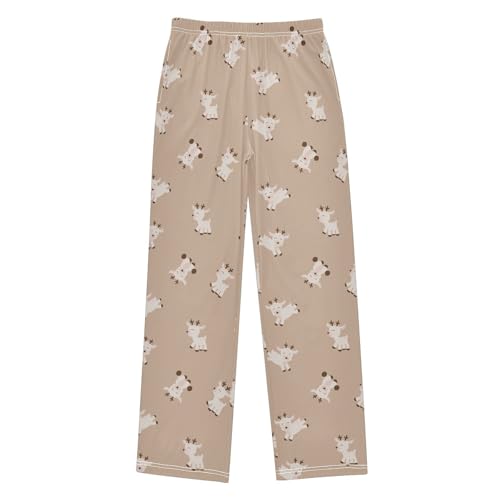 Boys' Pants Cute Happy Deer Long Bottoms Jogger Pants Elastic Waist Trousers with Pockets S-XL