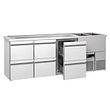 GGM Gastro | BRF257D6S | Biertheke PREMIUM - 2500x700mm - 6 Schubladen