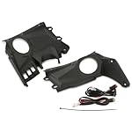 PIT66-Front-Dash-Speaker-Pods-Assembly-Left-and-Right-Side-2PCS-Black-Compatible-with-Can-Am-Maverick-X3-2017-2023Fits-65inch-Speakers