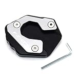 【Función】: procesamiento CNC y anodizado duro, la placa inferior grande garantiza estabilidad y seguridad, y no se preocupe por estacionar su motocicleta.