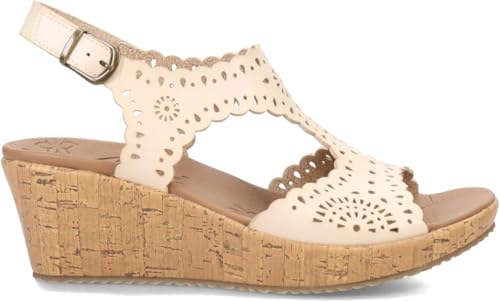 Skechers Women's BEVERLEE - EASY TO ADORE wedge sandal, Off White 9 M