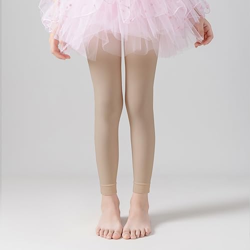 EPEIUS Ballet Tights for Girls Footless Dance Tights Toddler Soft School Stockings Kids Leggings Pantyhose 3t-14 Years3