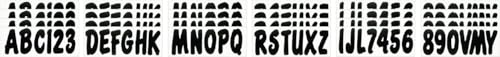 Image of Hardline Products USA Series 200 Factory Matched 3-Inch Boat Registration Kit - Solid Black - Complete 4-in-1 Marine Decal Set with Adhesive Remover & Application Fluid for Boats & PWCs
