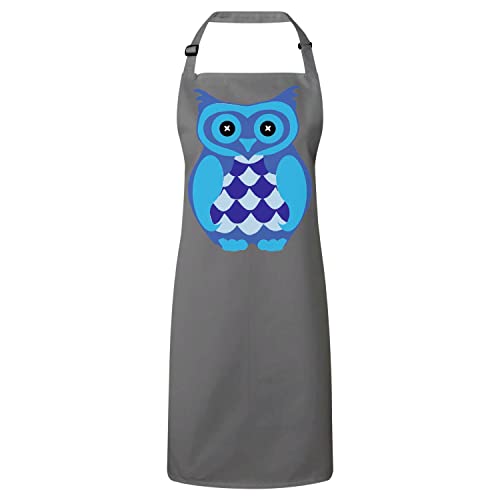 Tablier de cuisine chouette bleue parfait pour vos ateliers en famille