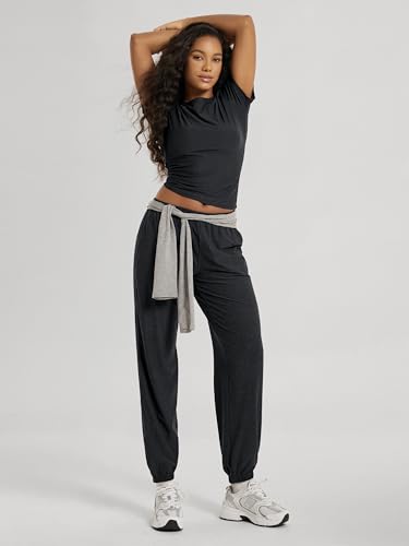 Image of ODODOS Women's Short Sleeve Performance T-Shirts - Ultra Soft odSTRATUM Tech Crew Neck Tee UPF 50+ Essential Top