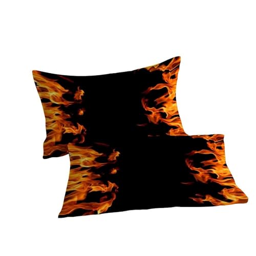 Parure de couette feu microfibre douce et infroissable pour lit 2 personnes - 7