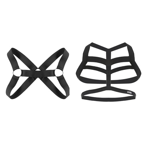 Image of Mens Harness Belt Nylon Elastic Body Shoulder Strap Sexy Halter Club Wear Cosplay Costume