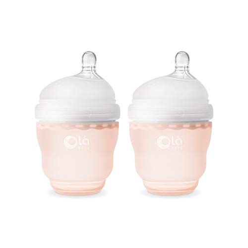 Image of Olababy Gentle Bottle 2 Piece Coral Set, 4 Ounce