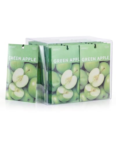 Image of MYARO 20 Pack Scented Sachets Odor Eliminator & Air Freshener for Drawer, Closet, Car, Suitcase Home Travel Fragrance Essential Green Apple
