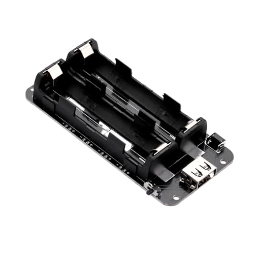 FORIOT 18650 Battery Holder 18650 Battery Pack Li-ion Battery with Dual Compartment Support Micro USB 5V/3A 3V/1A V8 Battery Shield