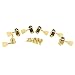 Kluson 3 Per Side Deluxe Series Tuning Machines - Single Line - Standard Post - Gold With Single Rin