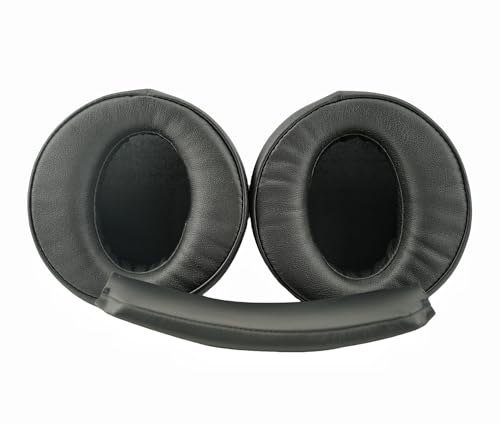 Sumugaric Coussinets de rechange avec bandeau pour casque sans fil Sony MDR-XB950BT, MDR-XB950N1, MDR-XB950B1, MDR-XB950AP, MDR-XB950/H Noir