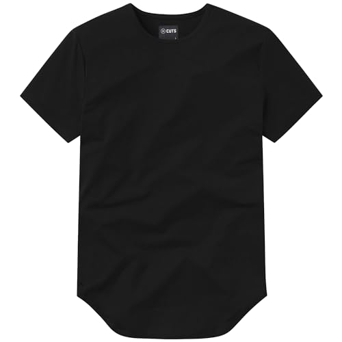 Clothing Men's Premium AO Crew Neck Casual Short Sleeve T-Shirt | Classic Elongated Hem | PYCA Pro Soft Fabric