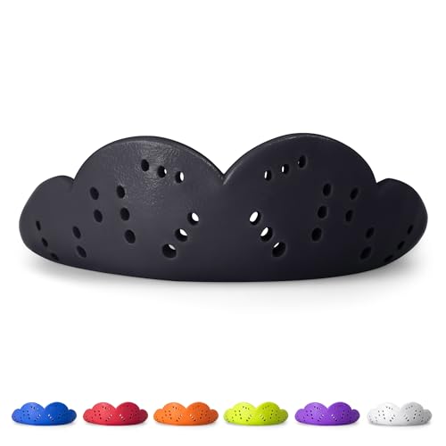 SISU Max Mouthguard, Charcoal Black - 50% Stronger, Maximum Protection for Rugby, MMA, Boxing,...