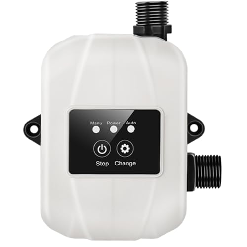 JOFUUM Bomba Elevadora de Presión de Agua para el Hogar Bomba de Recirculación de Agua Elevadora de Presión de Agua de Ducha Automática de 24 V Enchufe Europeo