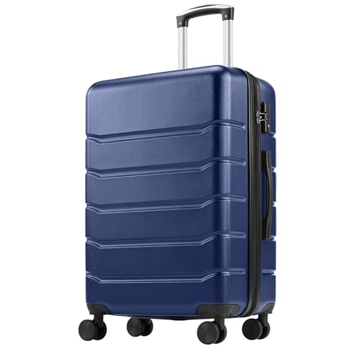 OLIXIS 28 Inch Luggage, Hardside Checked Suitcase with Spinner Wheels, Lightweight ABS Hard Shell Travel Luggage, TSA Approved Lock, Expandable Large Suitcase for Business & Travel–Blue