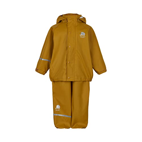 Celavi Unisex Kinder Basic PU rain Set Regenjacke, Buckthorn Brown, 140