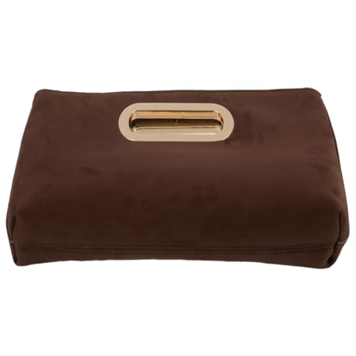 Image of Top Handle Faux Suede Clutch