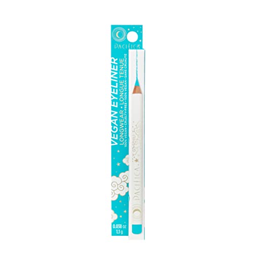 Pacifica Beauty Longwear Pastel Blue Eyeliner Pencil, Pigmented Vibrant Color, Vitamin E + Coconut Oil, No-Skip Formula, Graphic Liner, Vegan & Cruelty Free, Ocean, 0.038 Oz #TOP27