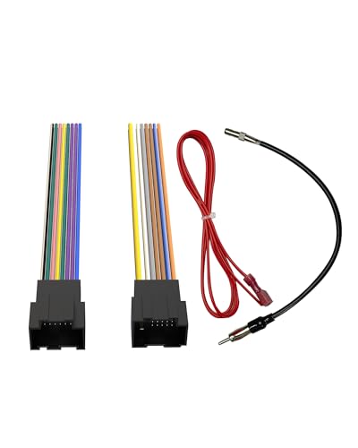 MUMUMAB Radio Wiring Harness with Antenna Adapter Compatible with 2006-2017 Chevrolet/GMC/Buick Cadillac, Stereo Installation Wire Harness Kit Aftermarket Stereo CD Player Receiver Wire Cable Adapter