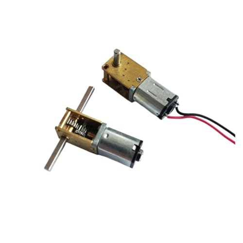 POWTAXBJGD 3V/6V/12V Dual/Single Output Shaft N20 Gear Moror Reducer Low Speed 4~380RPM Engine Robot DC Metal Motors(68rpm Single Shaft,6V)