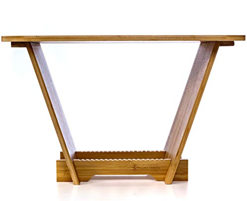 Vinyl Records Holder Turntable Stand - Record Player Display and Lp Album Storage Rack Organizer. Space Saving Solution for your Collection. Contemporary Table Station will blend nicely with any Decor