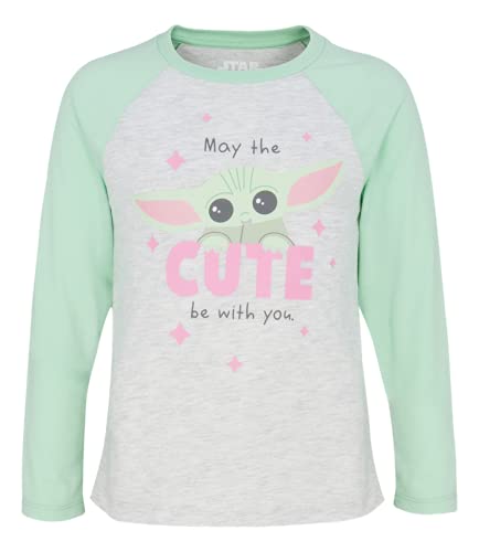Star Wars Mandalorian Girls Long Sleeve T-Shirt - Baby Yoda May The Cute Be with You