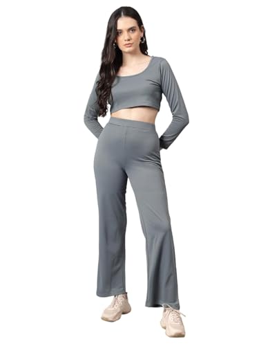 Image of KOTTY Women Cotton Blend Solid Co-Ord And Dress Set