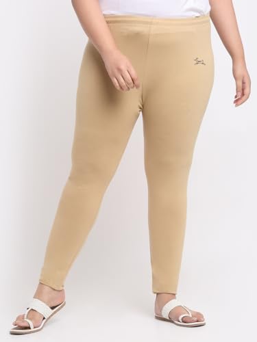 Image of Soft Cotton Ankle Lenght Solid Regular and Plus 35 Colours Leggings for Womens and Girls (Sizes :- M to 6XL)