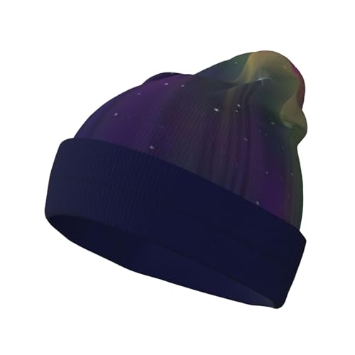 Bonnet tricoté ours polaire Northern Lights adulte noir pour automne hiver