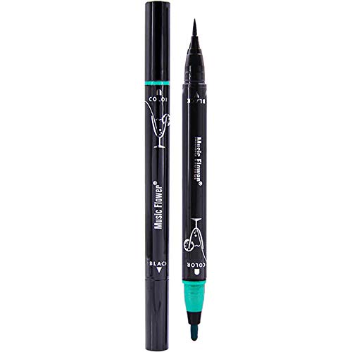 Waterproof Liquid Eyeliner Green and Black Pen 2 in 1