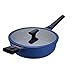 Bratpfanne 28cm mit Deckel und abnehmbare Griff, JEETEE Tiefe Pfanne Antihaftbeschichtet, 4.5L Hochrandpfanne mit Hitzeanzeige, Induktionsgeeignet, PFOA-frei, Ofenfest und spülmaschinenfest