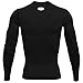 Under Armour Men's Armour HeatGear Compression Long-Sleeve T-Shirt , Black (001)/White, Large