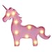 Pooqla Pink Unicorn Shaped Animal Light Table Lamp 3D Marquee Unicorn Sign Marquee Letter Nightlight Home Decoration Battery Operated