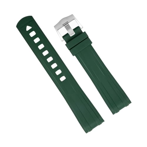 Bracelet montre 20mm pour Omega Seamaster 300 en silicone courbe noir avec boucle à ardillon